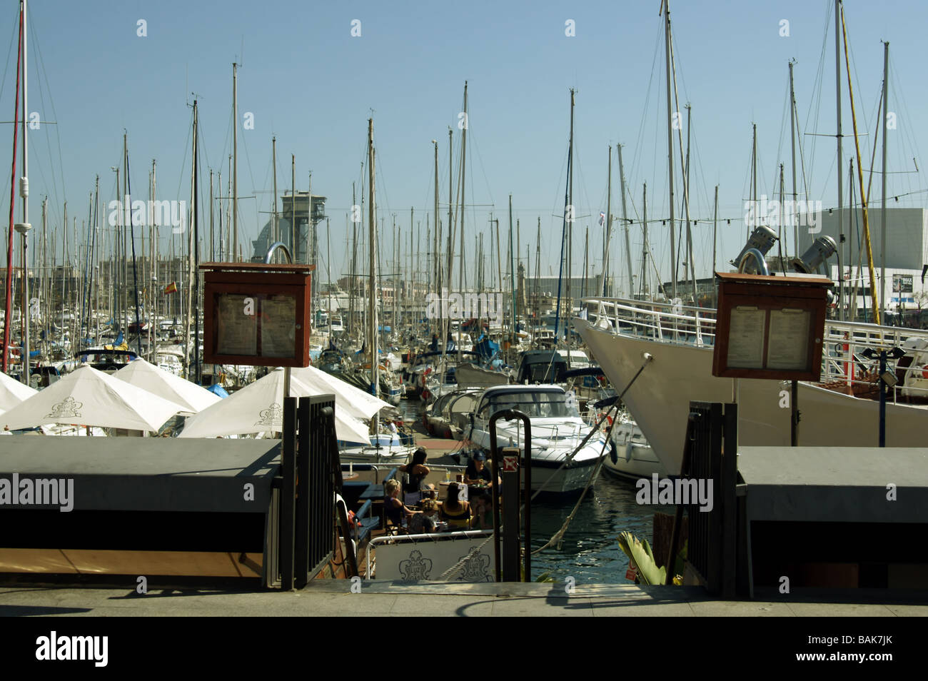 Port Vell, Barcelona Harbour, Spain Stock Photo