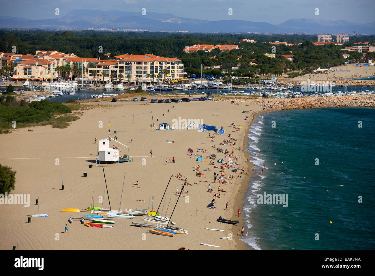 France, Pyrenees Orientales, Argeles sur Mer, Argeles Plage Stock Photo ...