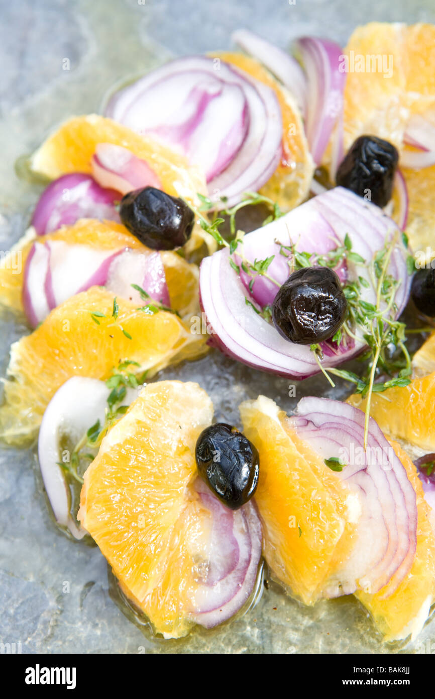 Orange and Onion Salad Stock Photo