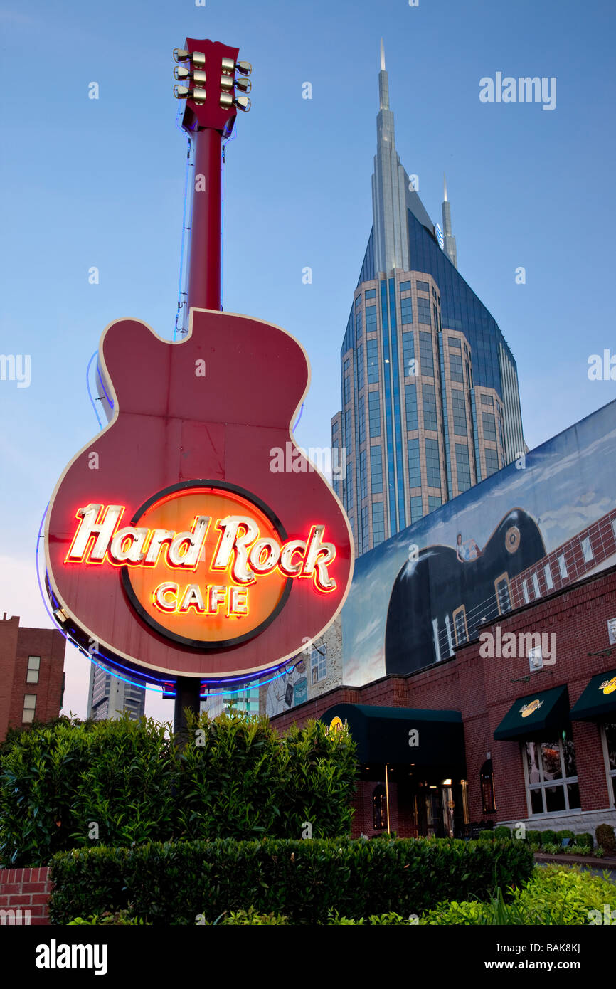 Hard Rock Cafe in Downtown Nashville Tennessee USA Stock Photo