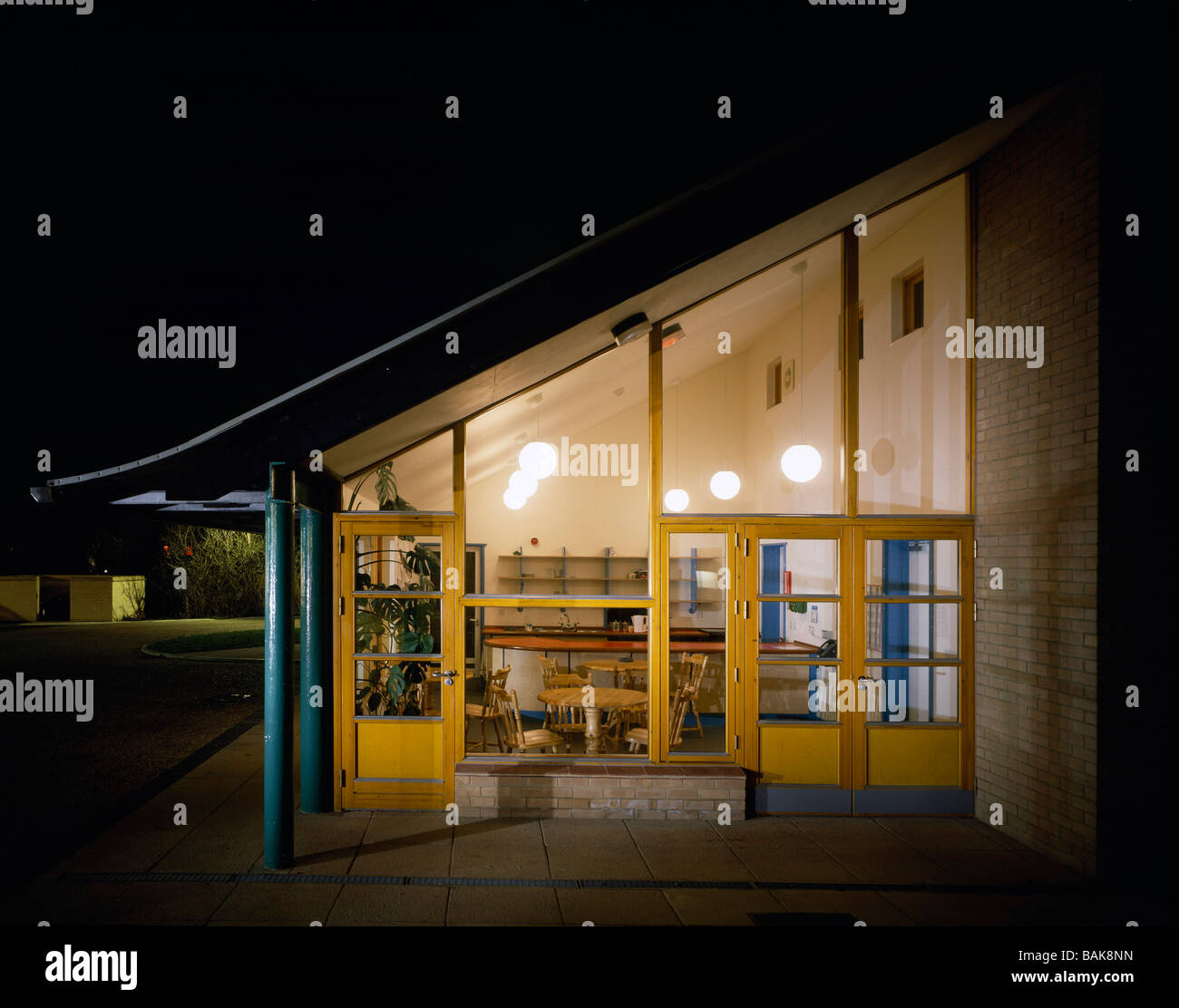 woodacre farm (home for mentally disabled) exterior at night Stock