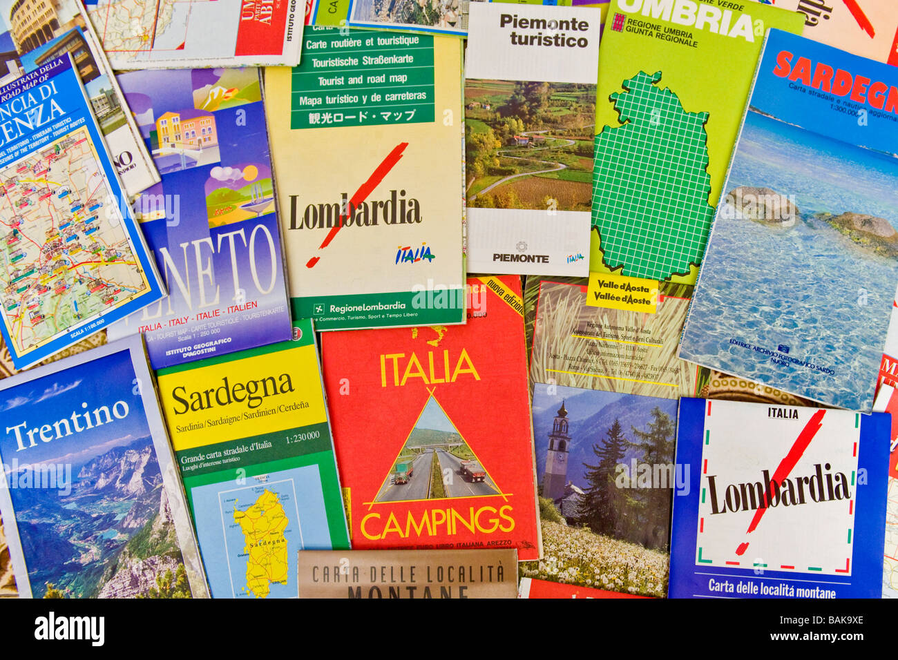 Maps With Rout routes and maps Stock Photo - Alamy