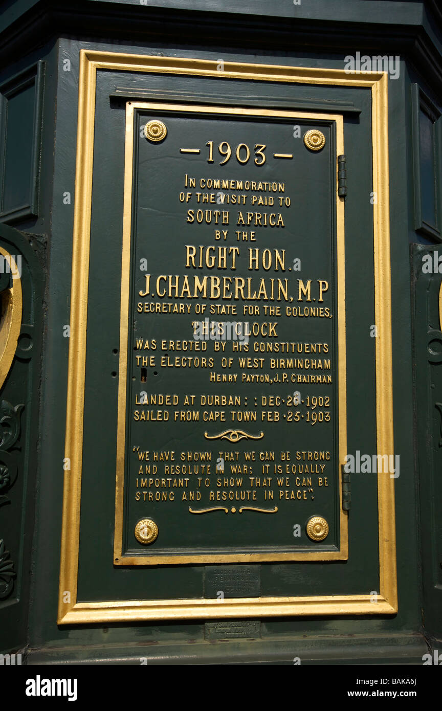 Chamberlain Clock Jewellery Quarter Birmingham West Midlands England UK