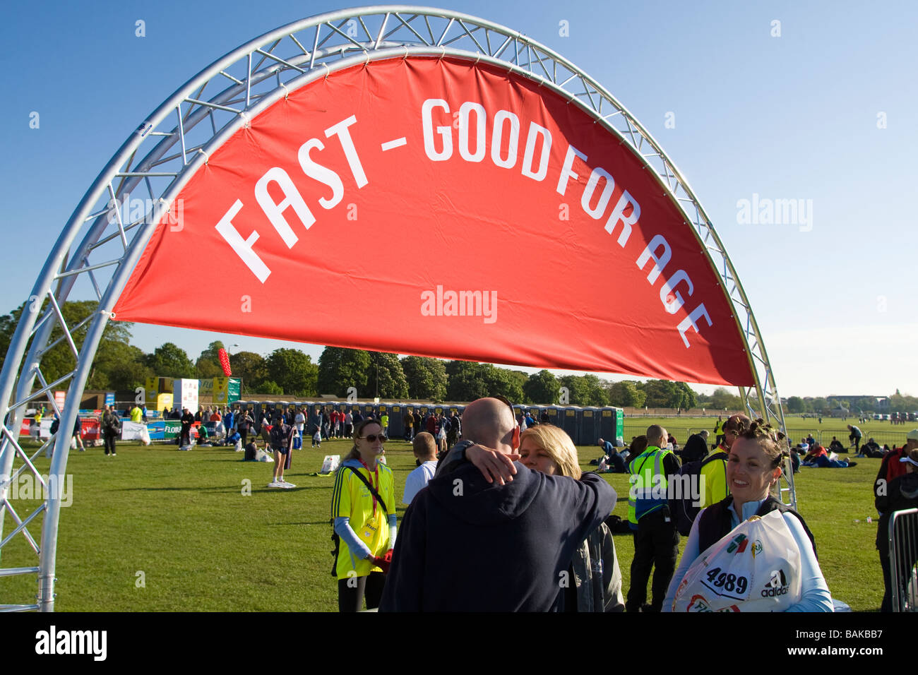 London Marathon Red FastGood for Age Start entrance on Blackheath