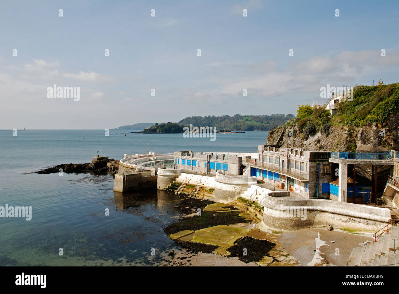 the lido on the seafront at plymouth,devon,uk Stock Photo