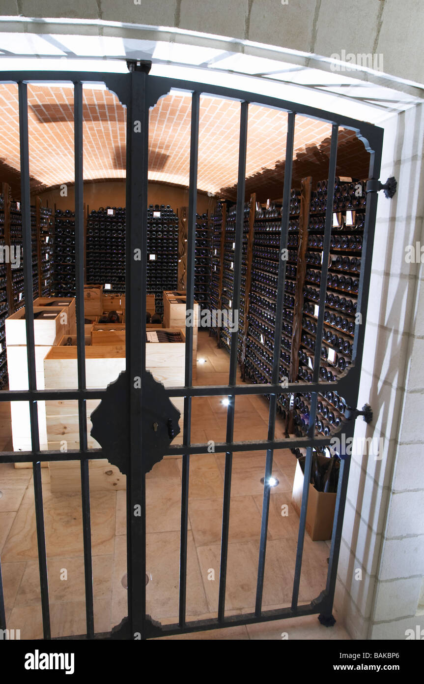 locked wine cellar domaine du grand tinel chateauneuf du pape rhone