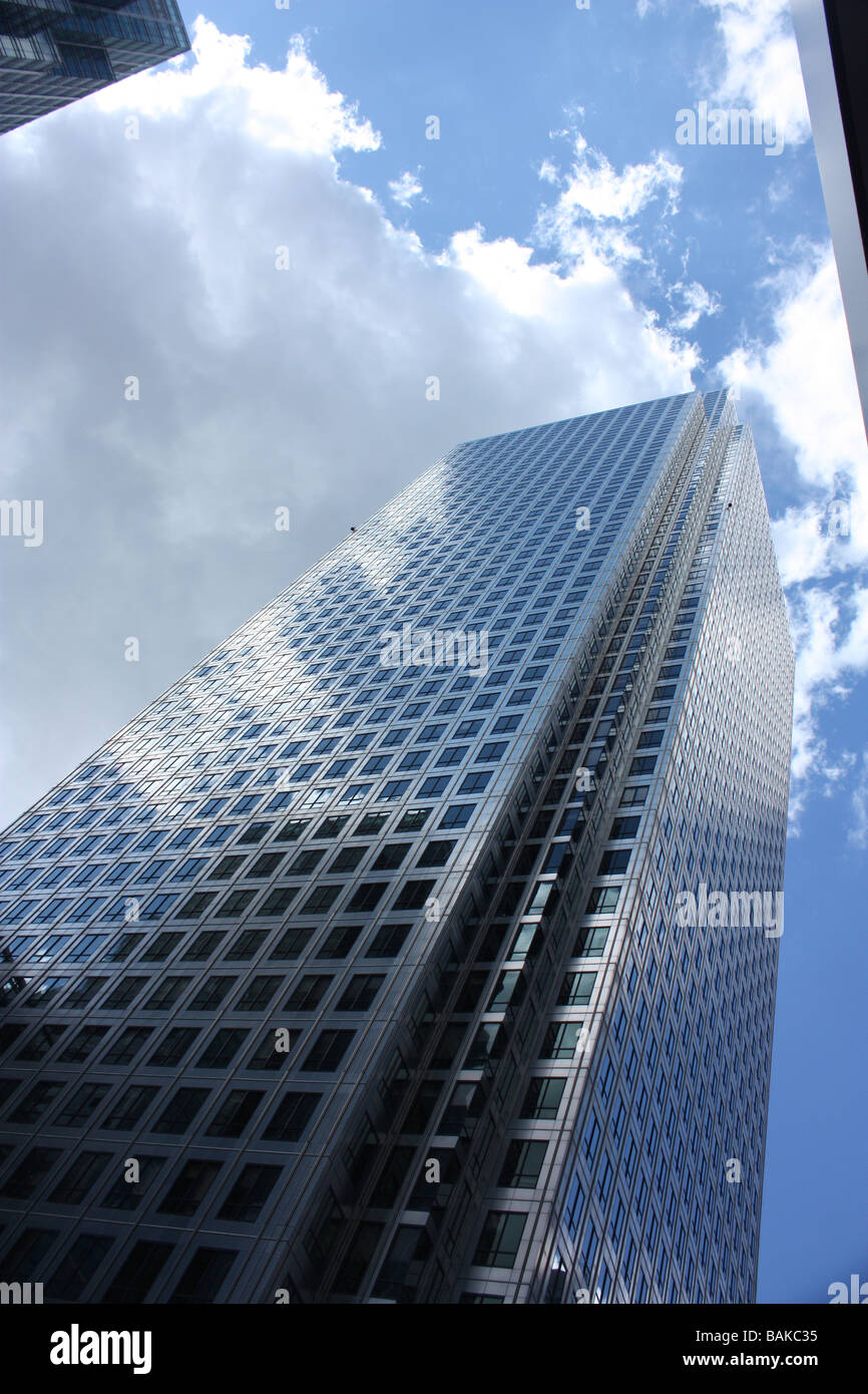 One Canada Square, London in the sunlight. Stock Photo