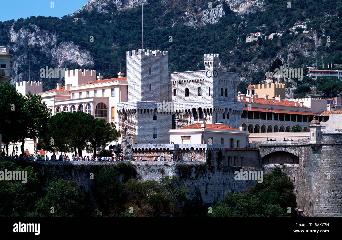 The Royal Palace Monte Carlo Monaco MC MCO MON Principality of Monaco Monte Carlo Monaco Vieille the old city with Fortress Stock Photo