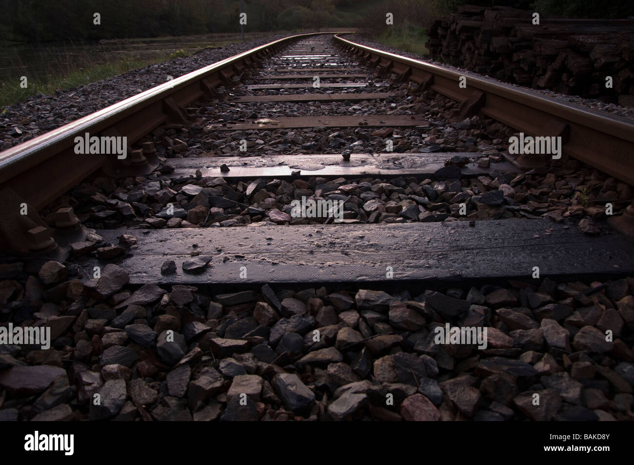 Britain railtrack sleepers gravel sidings british rail cornwall hires