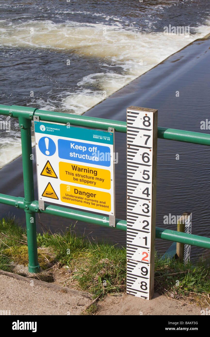 A weir on the River Ribble at Clitheore Lancashire UK Stock Photo - Alamy
