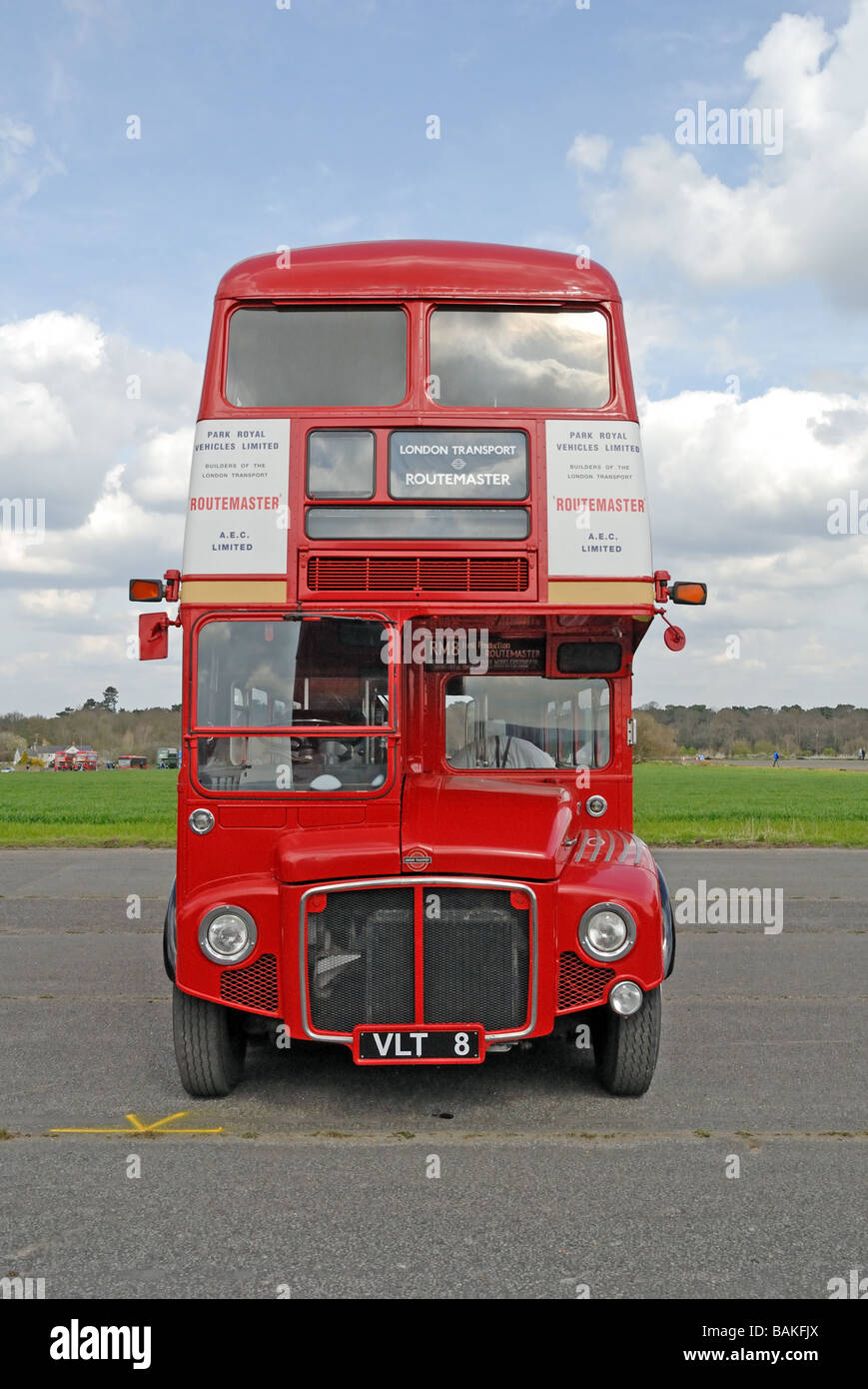 Front view of VLT 8 the first production Routemaster RM 8 to be built following on from the successful trials of four prototypes Stock Photo