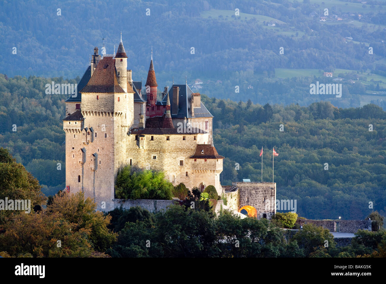 France, Haute Savoie (74), Menthon St Bernard, castle above Annecy Lake ...