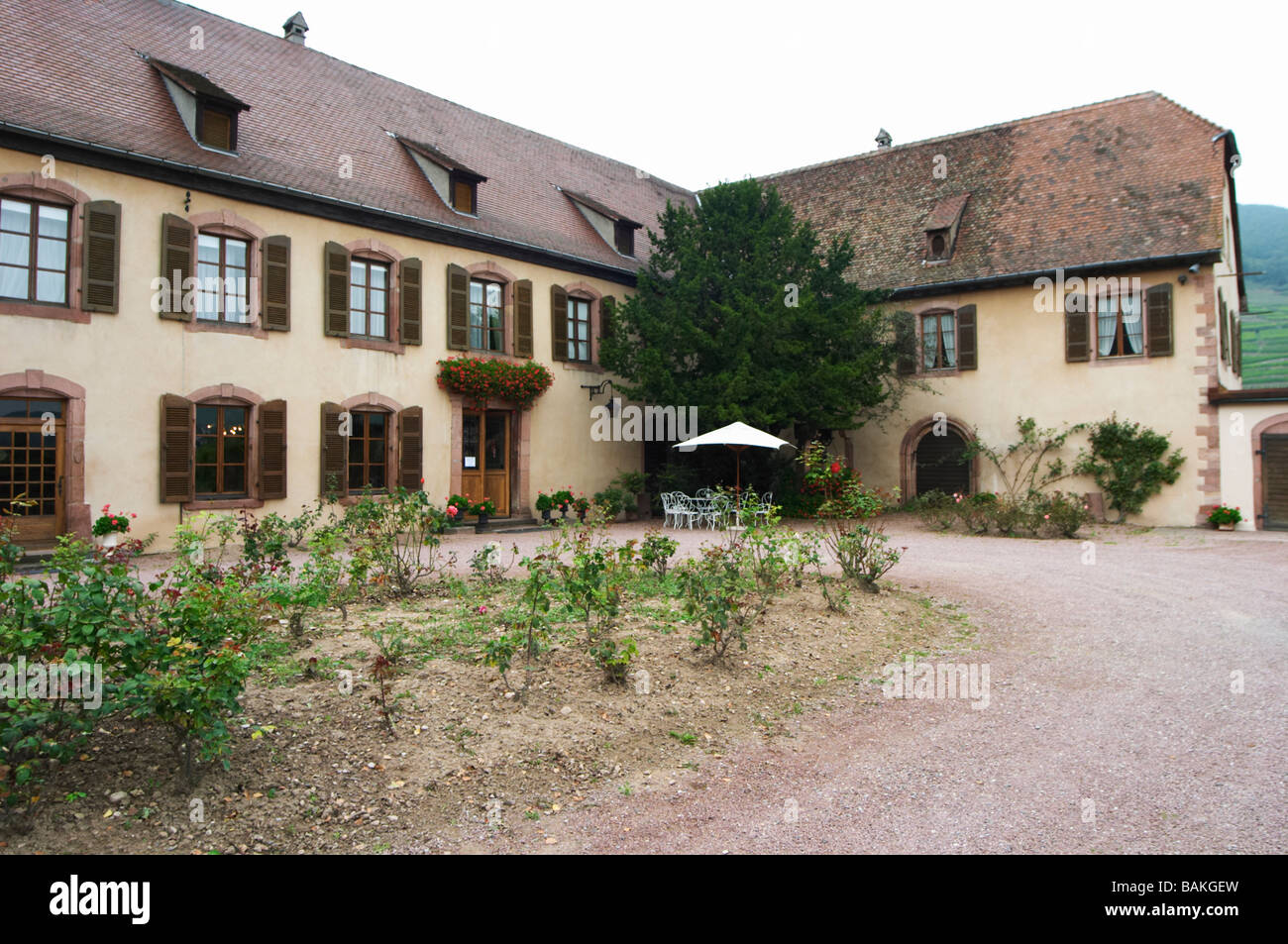 the winery domaine faller weinbach kaysersberg alsace france Stock Photo