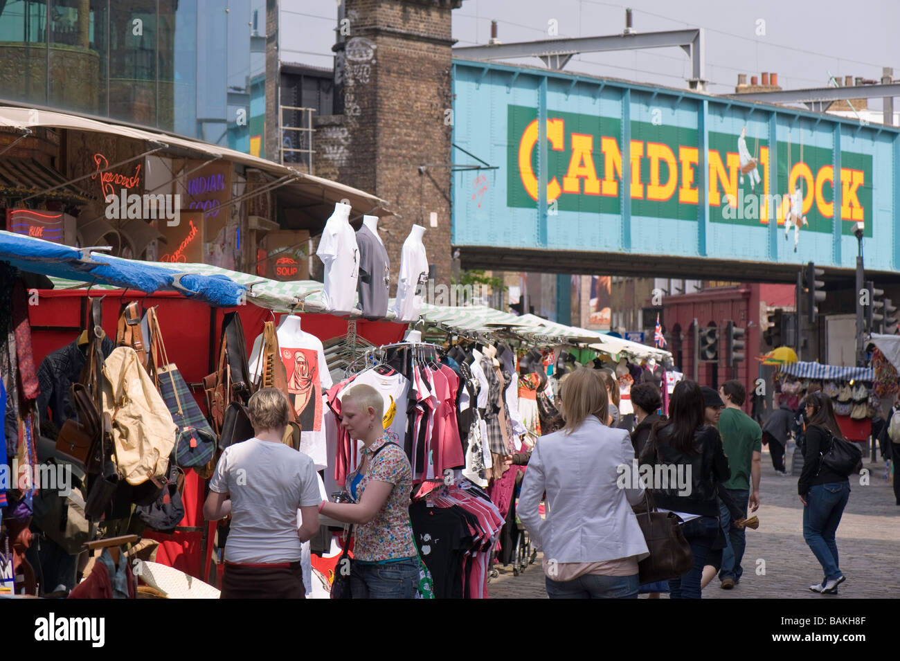 Market by Camden Lock Camden Town London United Kingdom Stock Photo