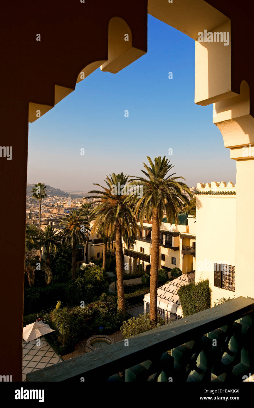 Morocco, Middle Atlas, Fez, Imperial City, Sofitel Palais Jamai Hotel Stock Photo