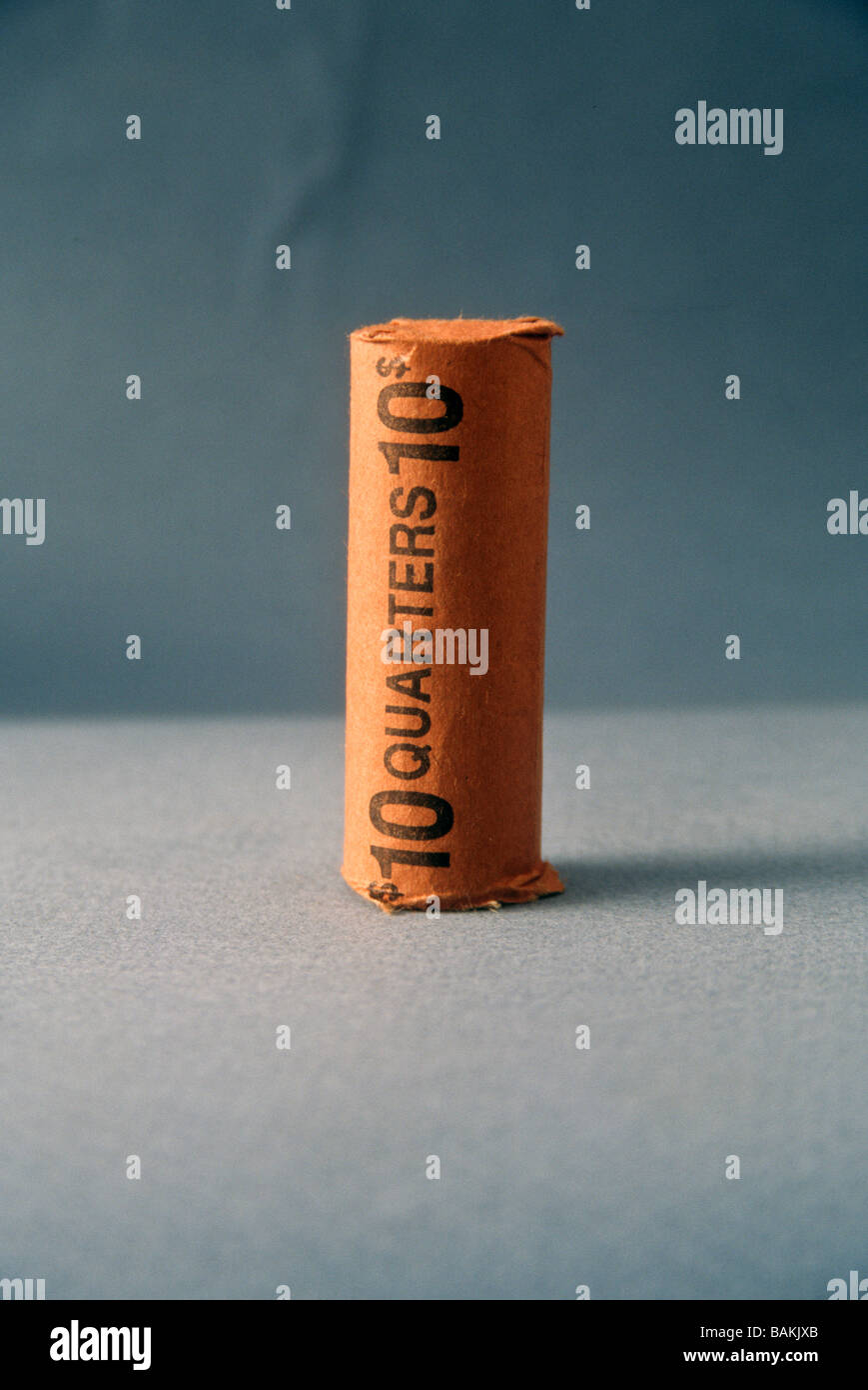 coin wrap money economy package tube roll quarter Stock Photo Alamy