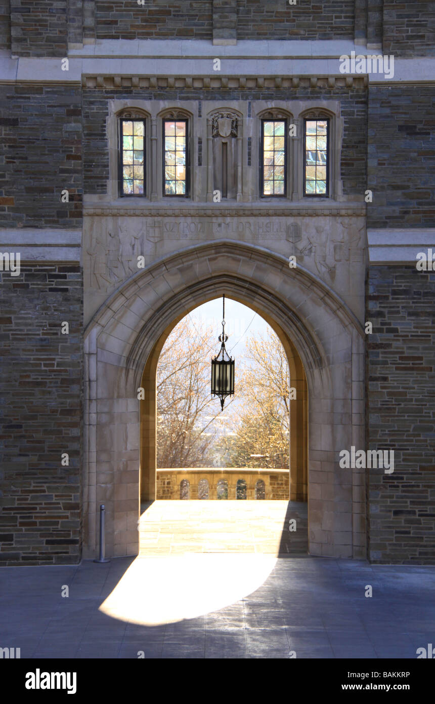 Cornell Law School building doorway in Ithaca, NY. Stock Photo