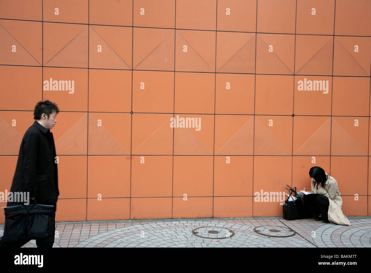 Business man walking sad street hi-res stock photography and images - Alamy
