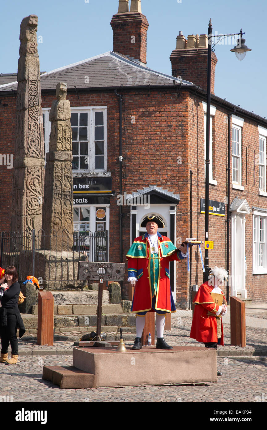 Town crier in Sandbach UK Stock Photo Alamy