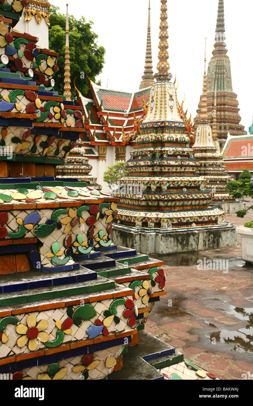 Wat Pho bangkok's oldest and biggest temple, Bangkok, Thailand Stock
