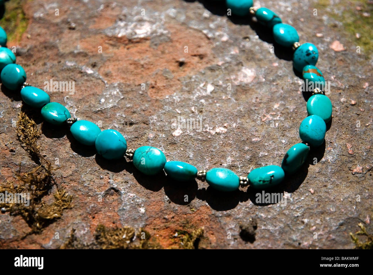Turquoise stone beads hi-res stock photography and images - Alamy