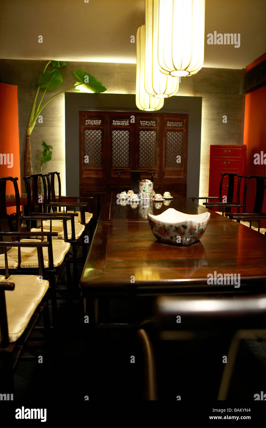 Dining Table In Restaurant Stock Photo - Alamy