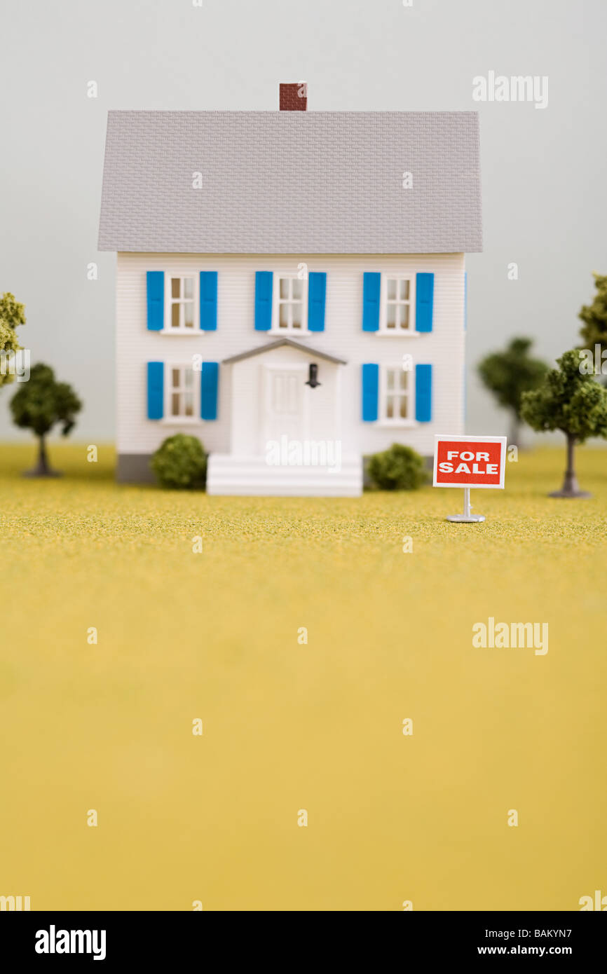 Model of house for sale Stock Photo