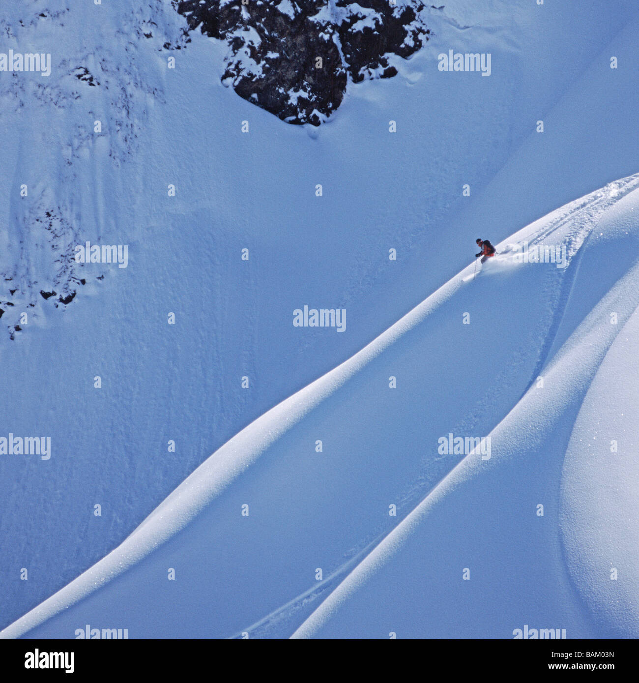 Skier on shuksan arm Stock Photo Alamy