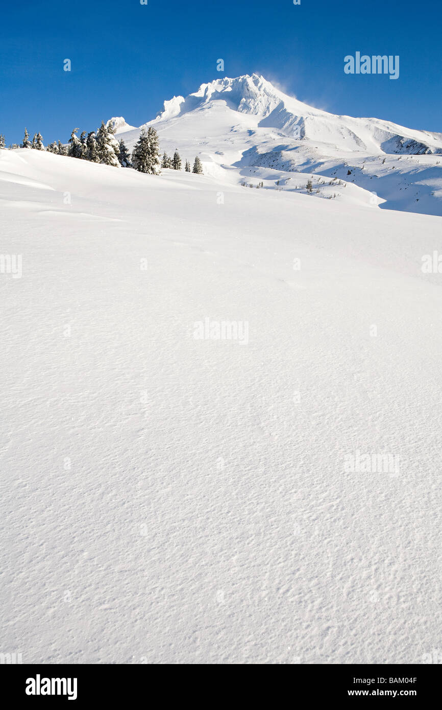 Snow on a mountain Stock Photo