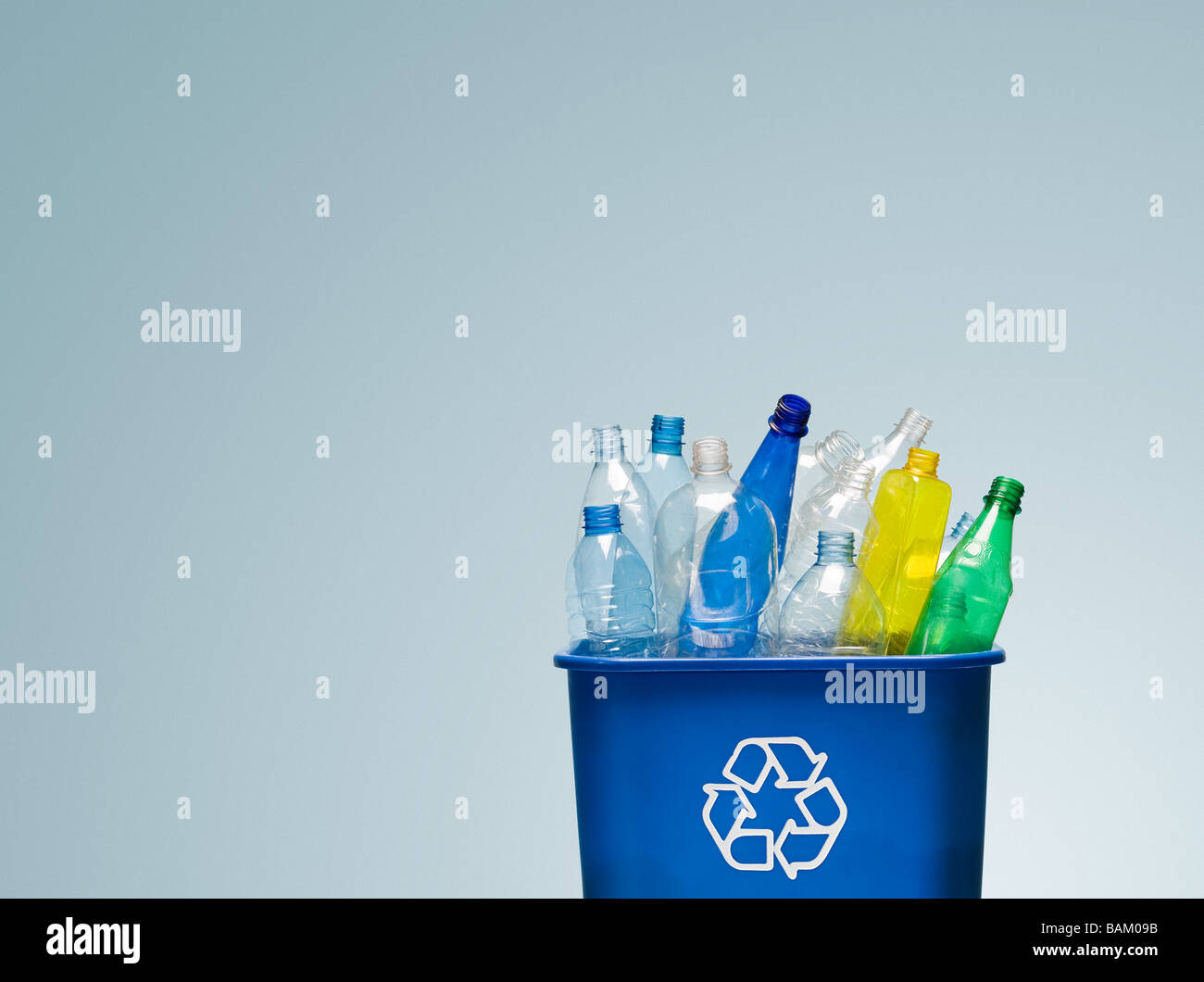 Plastic bottles in a recycling bin Stock Photo Alamy