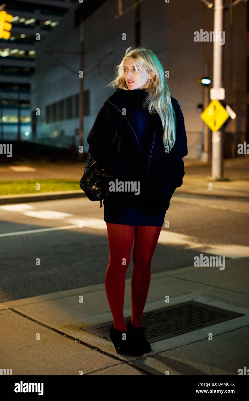 Blond woman in the city hi-res stock photography and images - Alamy