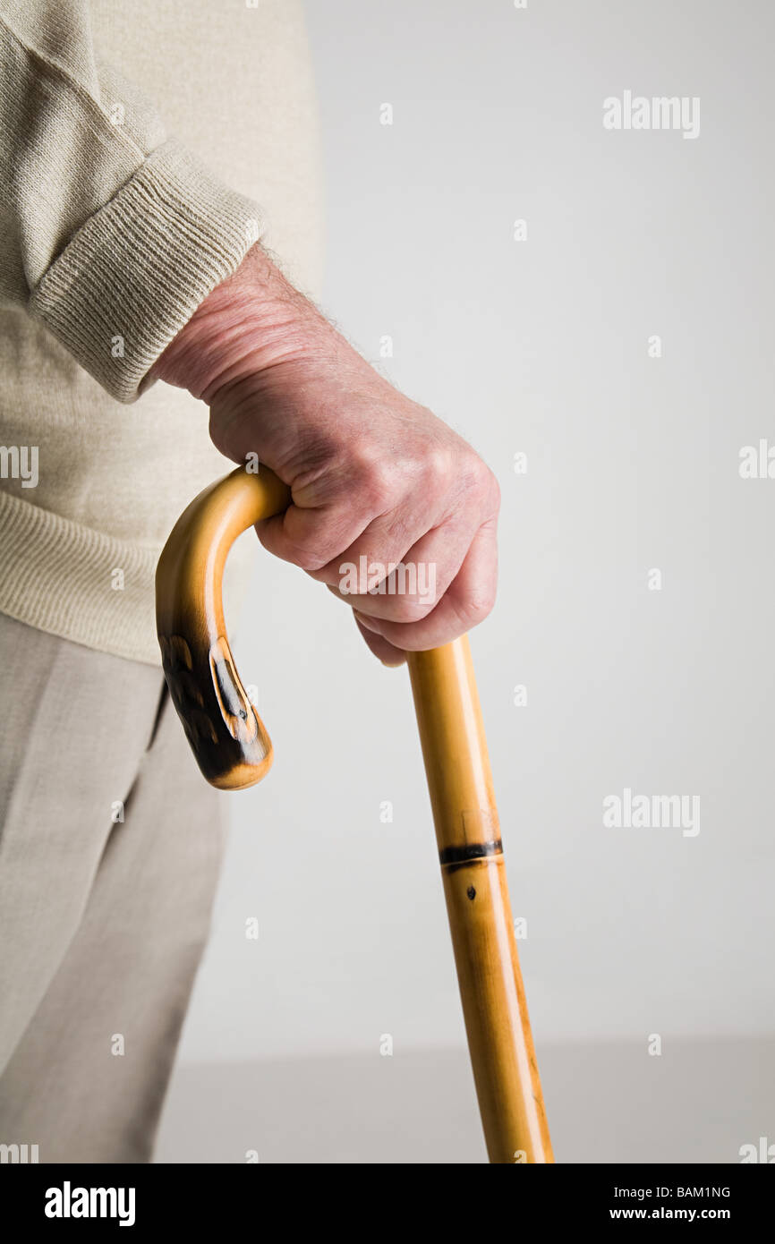 Old Man With Walking Stick High Resolution Stock Photography and Images