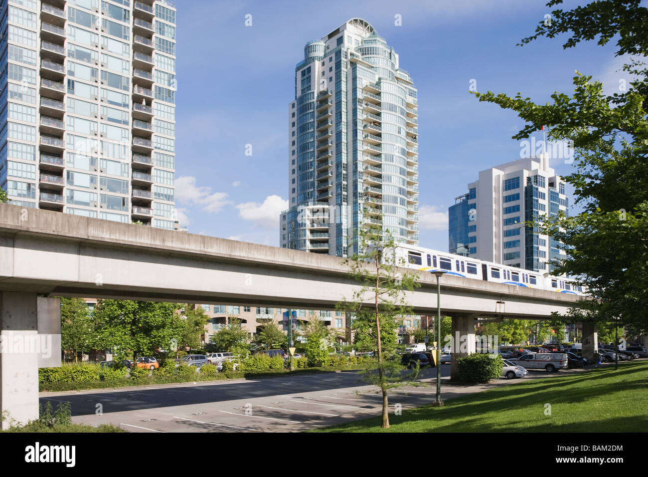 Vancouver sky train Stock Photo