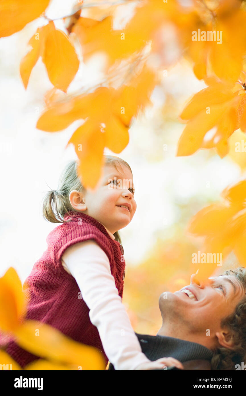 Father and daughter in park Stock Photo - Alamy