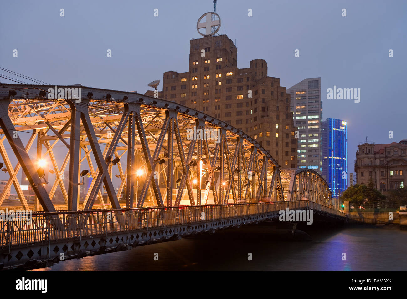 Garden bridge shanghai Stock Photo
