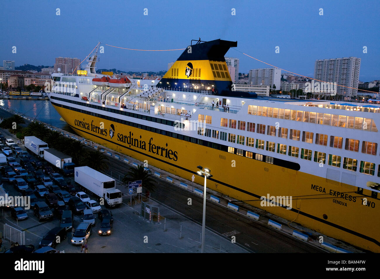 France, Var, Toulon, the port, Corsica Ferries Stock Photo - Alamy