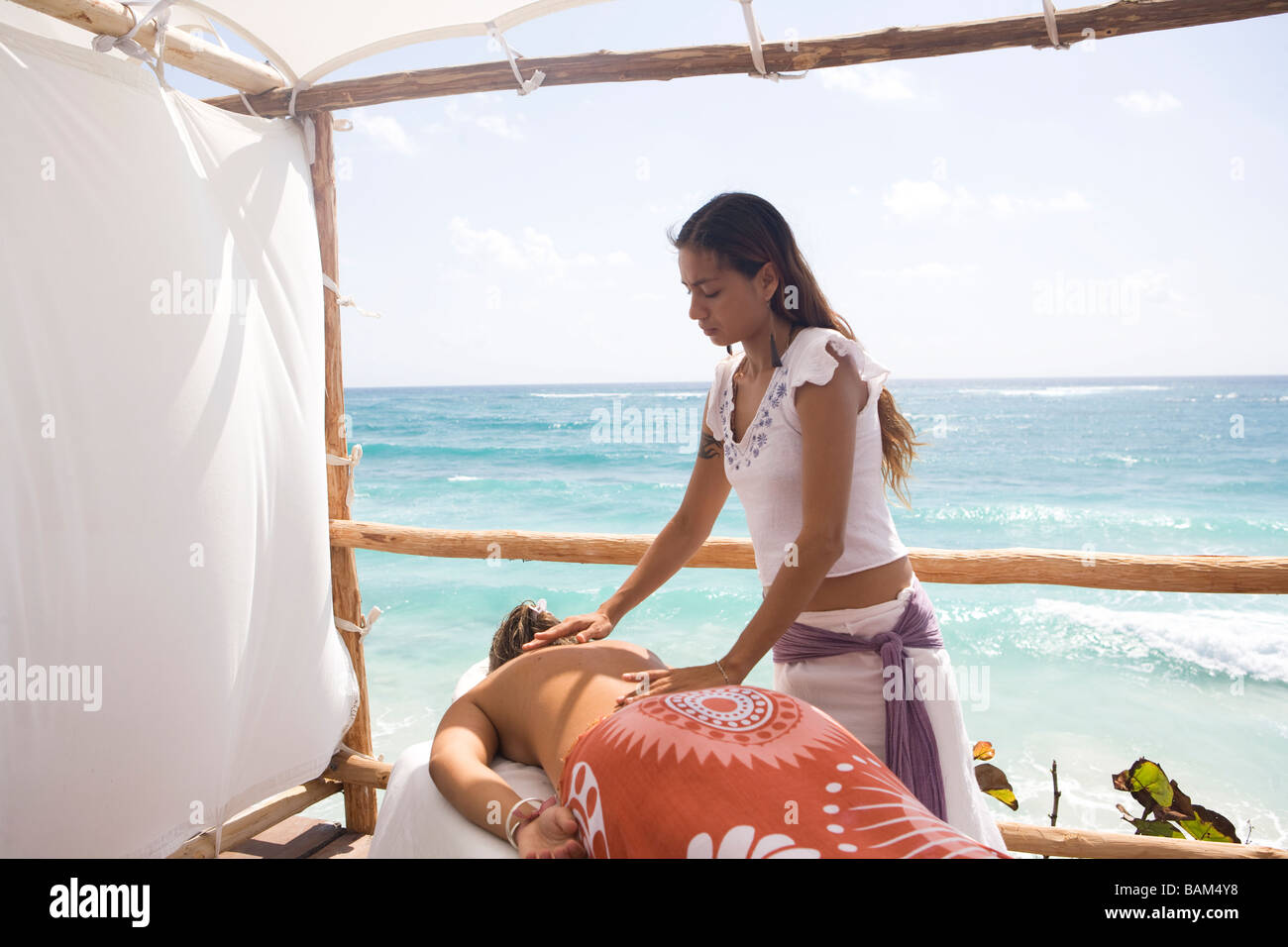 Massage in Tulum Mexico Stock Photo Alamy