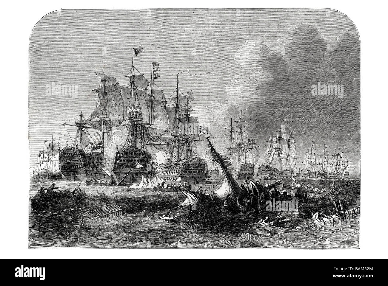 the battle of st vincent feb 14 1797 by j w John Jervis Spanish José de Córdoba Portugal Stock Photo