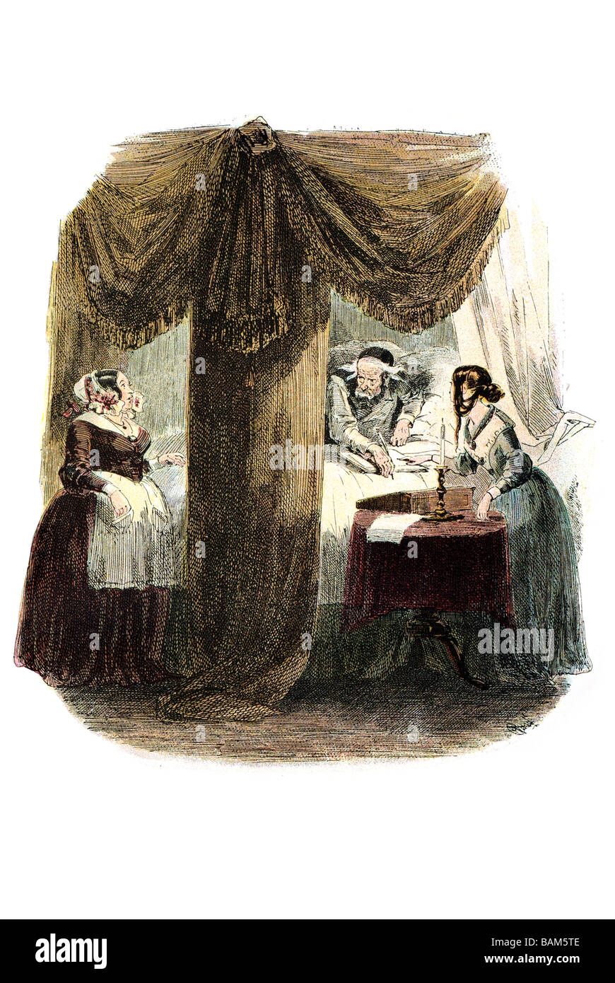 martin chuzzlewit suspects the landlady without any reason The Life and Adventures of Martin Chuzzlewit charles dickens Stock Photo