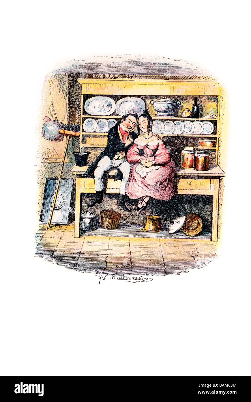 kitchen courtship Hard Times - For These Times. is a novel by Charles Dickens, first published in 1854. Stock Photo