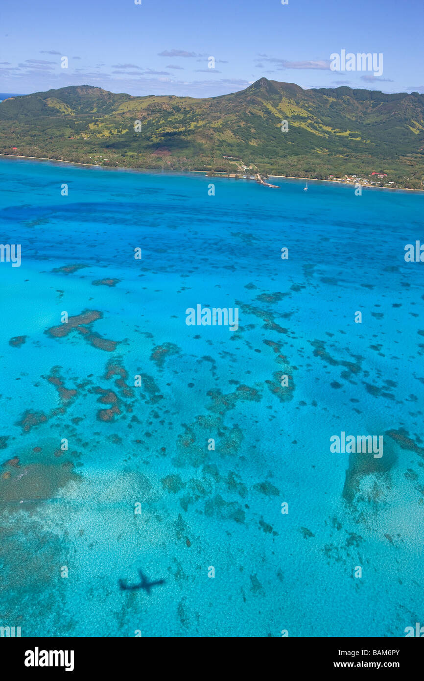 French Polynesia, Austral Islands, Tubuai island (aerial view) Stock Photo