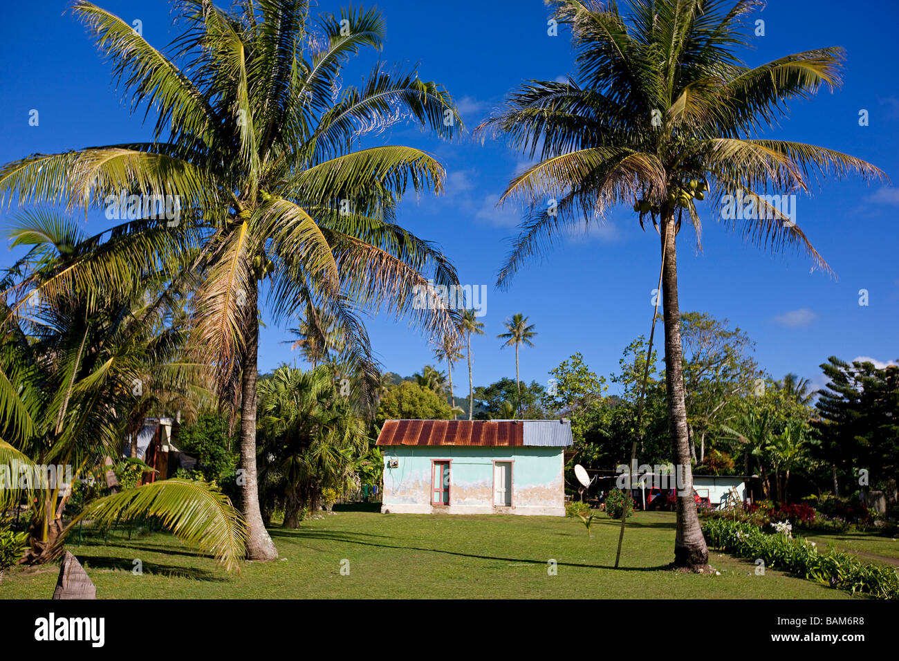 French Polynesia, Austral Islands, Tubuai island, house Stock Photo Alamy