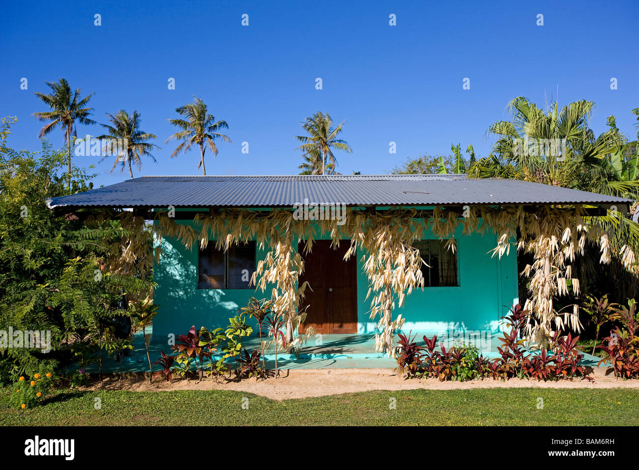 French Polynesia, Austral Islands, Tubuai island, house Stock Photo Alamy