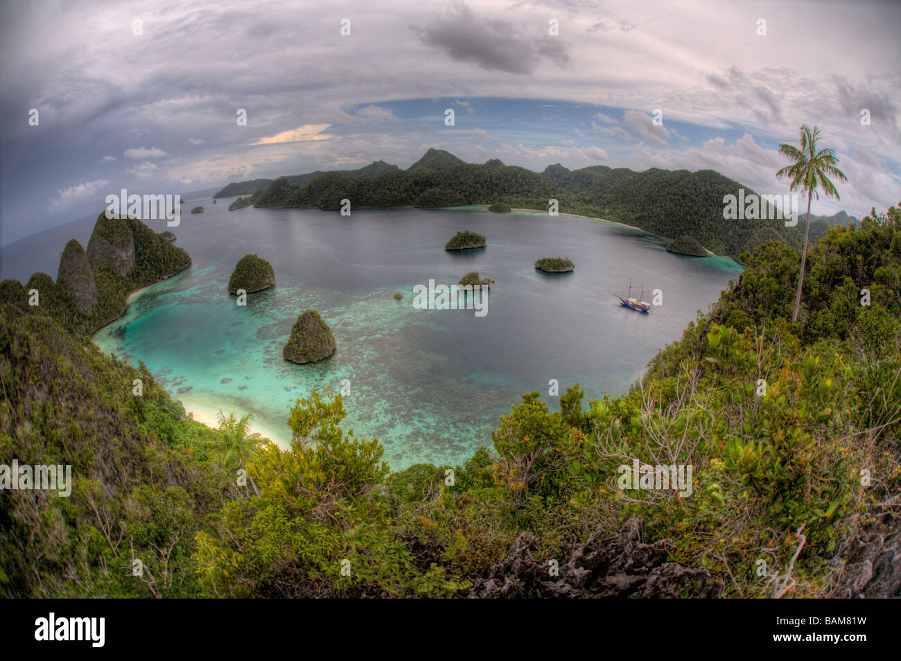 Lagoon in Raja Ampat Raja Ampat West Papua Indonesia Stock Photo
