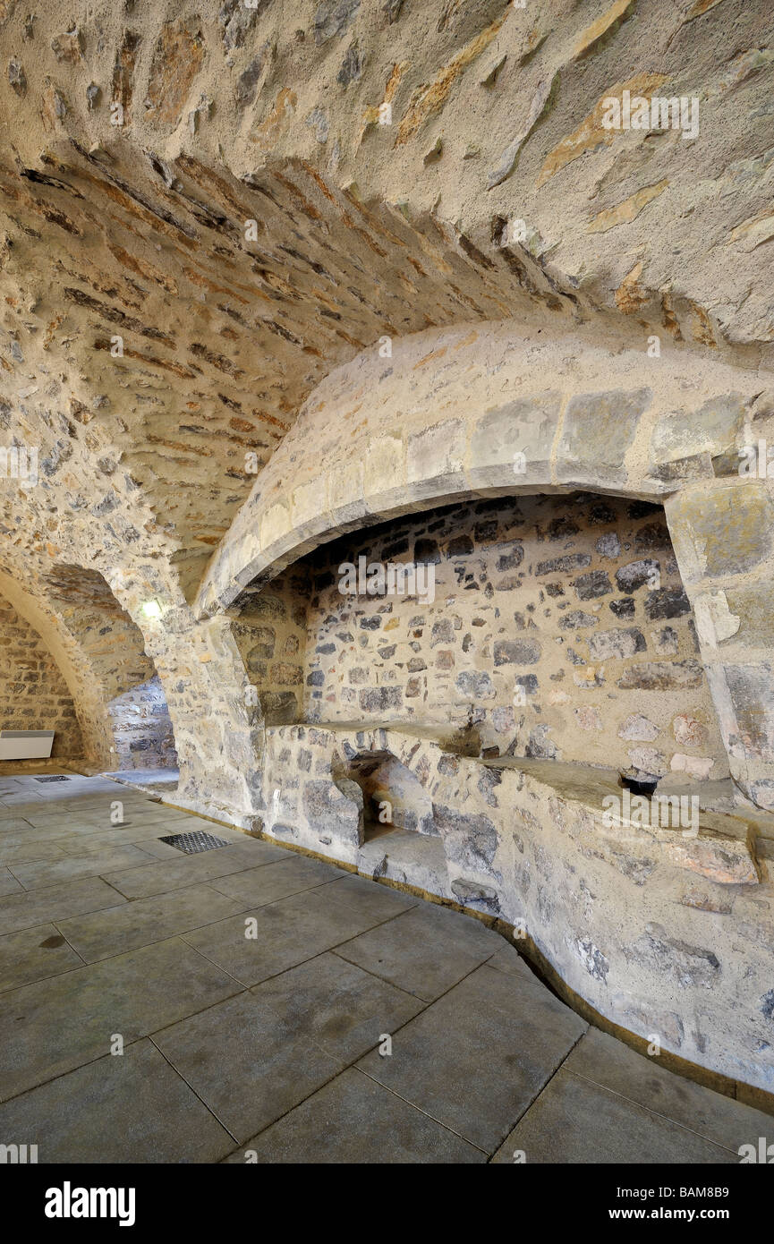 Abbey Sainte Marie d'Orbieu, the furnace in the bakery, Lagrasse, France. Stock Photo