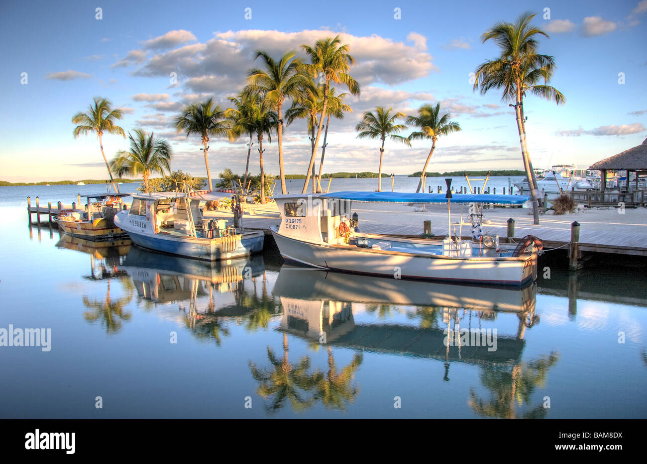 Boats at Florida Keys Islamorada Florida USA Stock Photo