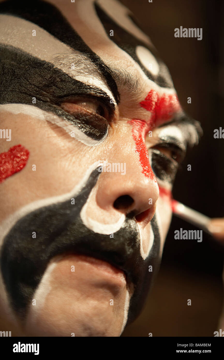 man-applying-traditional-face-paint-stock-photo-alamy