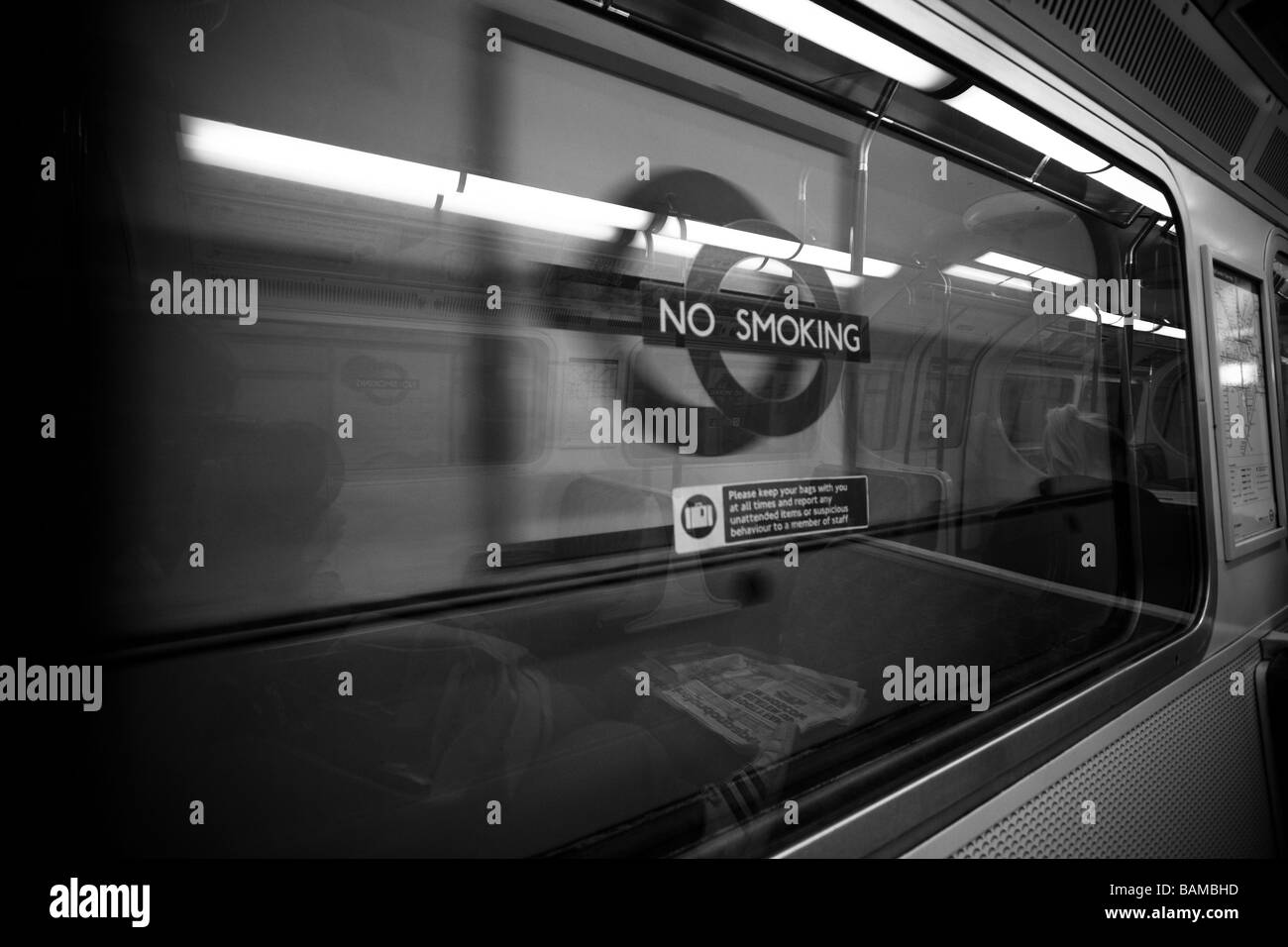 No Smoking on the Underground Stock Photo