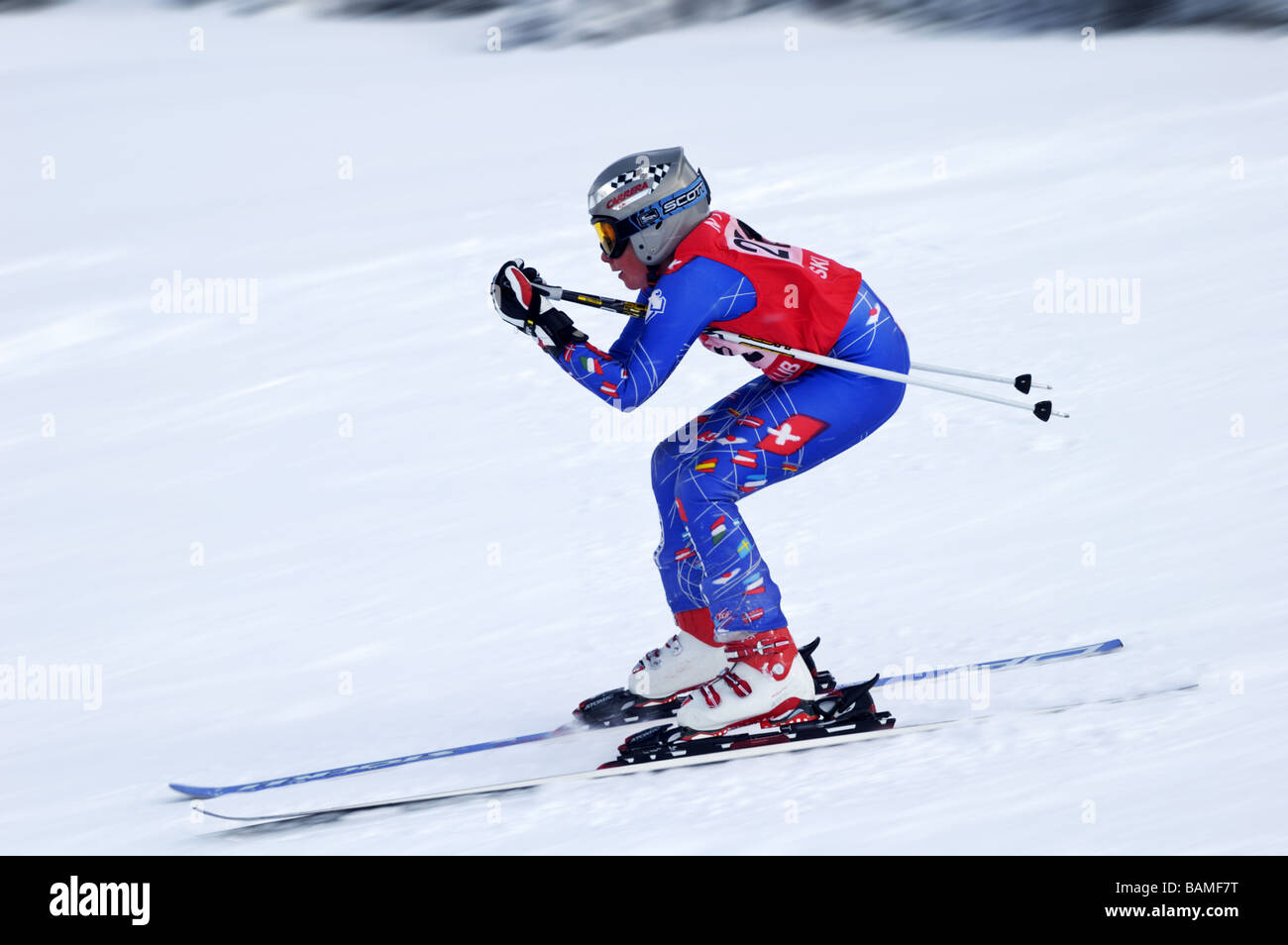 Young ski racer Stock Photo