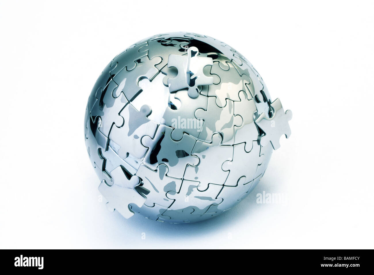 Global solutionGlobe puzzle Stock Photo Alamy